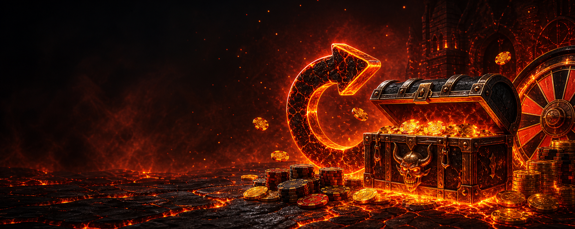 HellSpin promo banner bez textu Středeční bonus za dobití